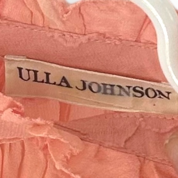 Ulla Johnson Sandrine Floral Jacquard Ruffle Neck Blouse Women's Size 6 - Picture 2 of 8